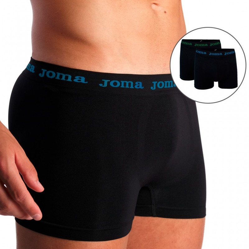 Pack 2 Bóxers sin Costuras Microfibra Joma JS8002B. Negro/Negro - Imagen 4