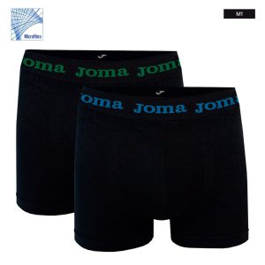 Pack 2 Bóxers sin Costuras Microfibra Joma JS8002B. Negro/Negro