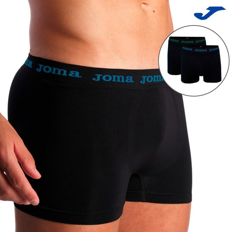 Pack 2 Bóxers sin Costuras Microfibra Joma JS8002B. Negro/Negro - Imagen 3