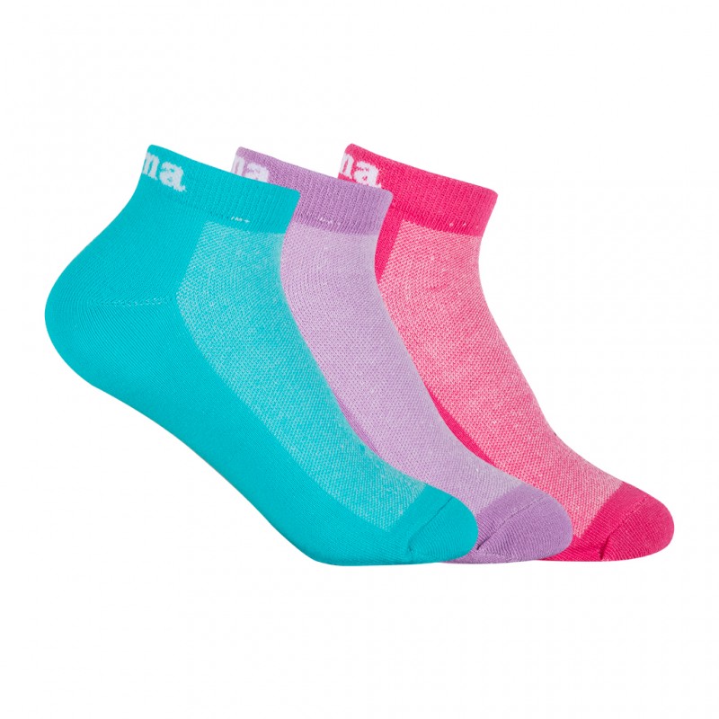 Pack 3 Pares de Calcetines Tobilleros Joma. Rosa, Morado, Azul - Imagen 2