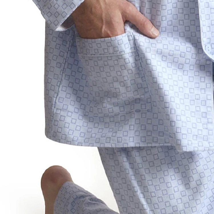 Pijama Hombre Franela Azul - Imagen 4