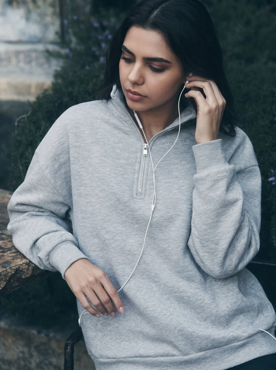 Fleece Lined Quarter Zip Pullover - Imagen 2