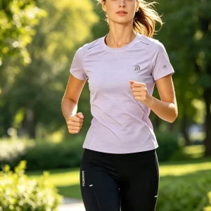 Women Short Sleeve Running Sports T‑Shirt