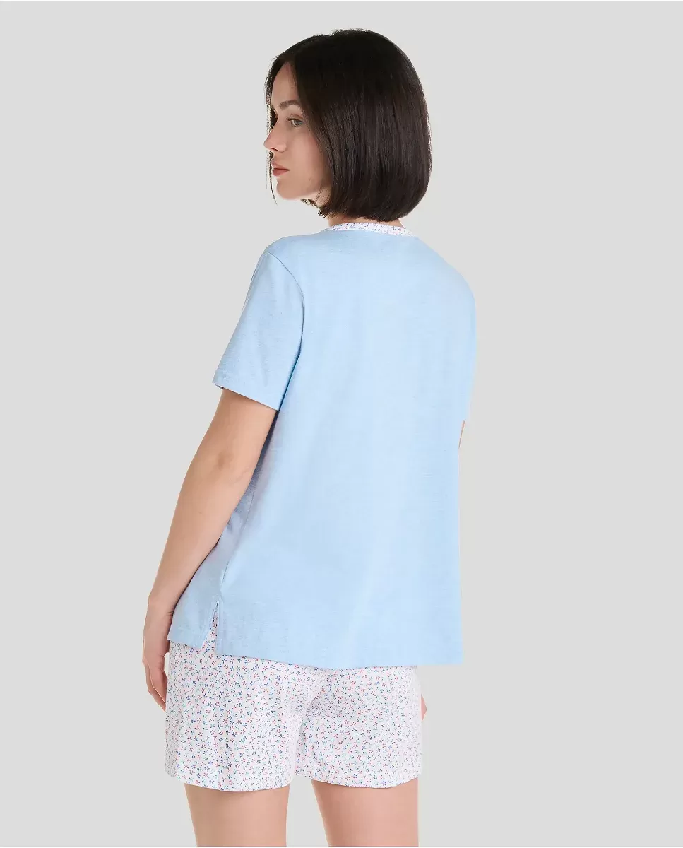 Pijama Mujer Corto Vigoré Florecitas de Lohe. V253176 - Imagen 3