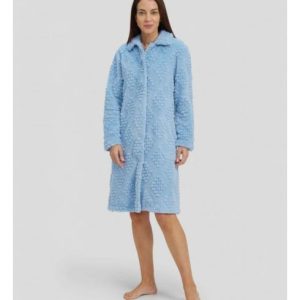 Bata Larga Mujer Invierno Abotonada Jacquard de Lohe. Y241369