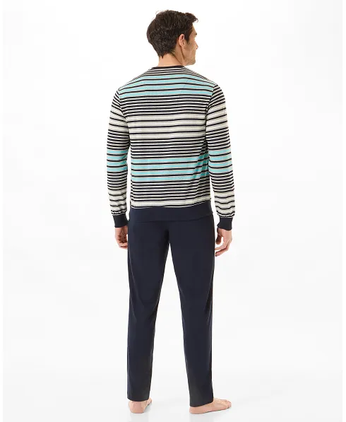 Pijama Largo de Hombre Rayas de Lohe. Y235192 - Imagen 3