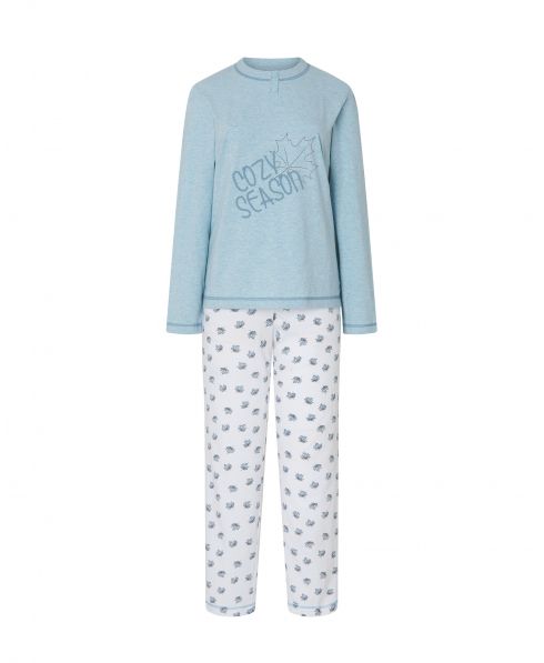 Pijama Largo de Mujer Mixto Hojas de Lohe. Y231123. - Imagen 4