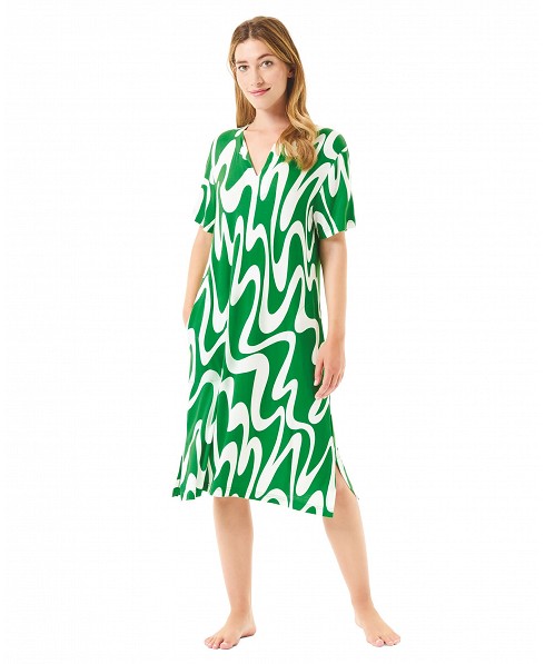 Vestido Corto de Baño Viscosa Ondas Lohe - Imagen 2