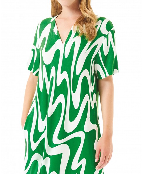 Vestido Corto de Baño Viscosa Ondas Lohe - Imagen 3
