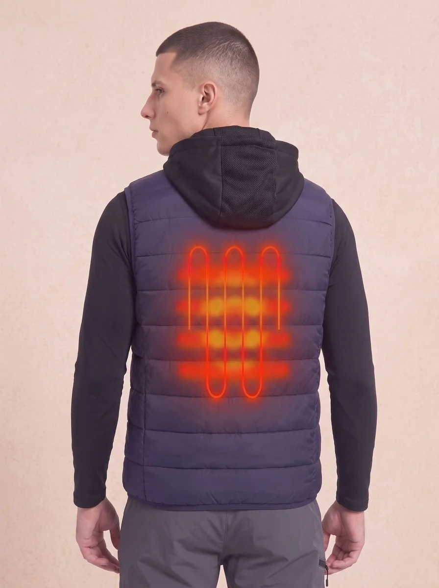 Men's Navy Heated Gilet - Imagen 5