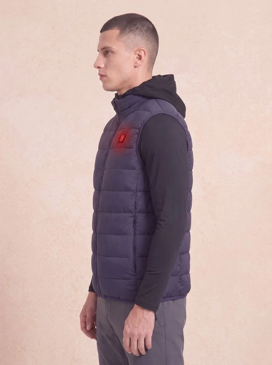 Men's Navy Heated Gilet - Imagen 6