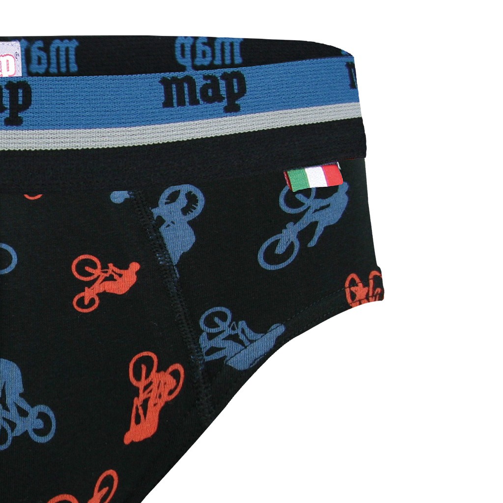 Pack 2 Slips Algodón Orgánico Estampado Bikes Map. 2205 - Imagen 3