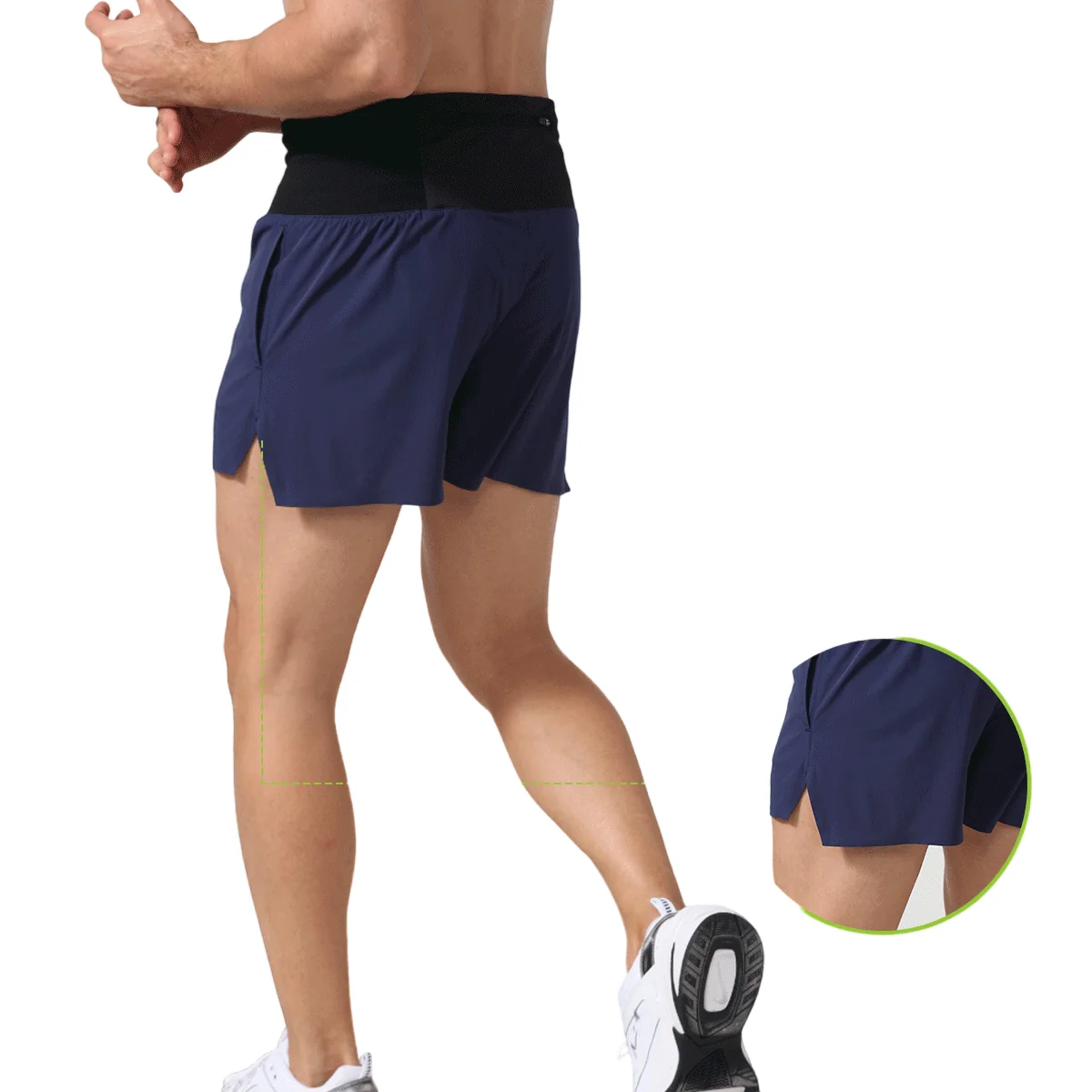 Men's High Waist Running Shorts - Imagen 8