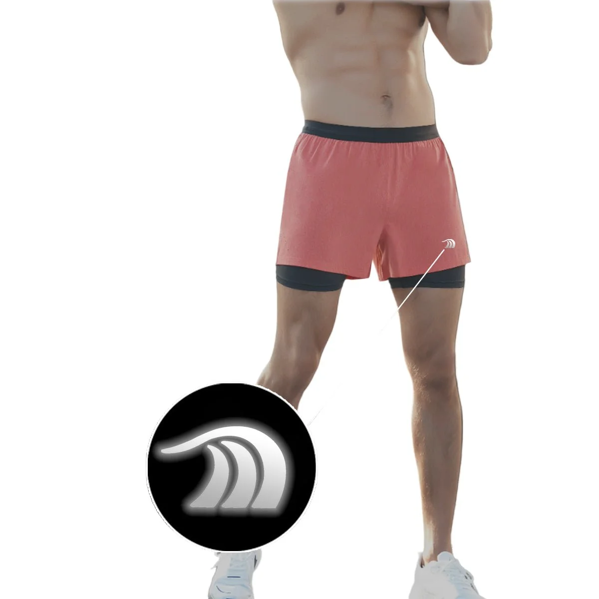 Faux Two Piece Quick Dry Sports Shorts - Imagen 8