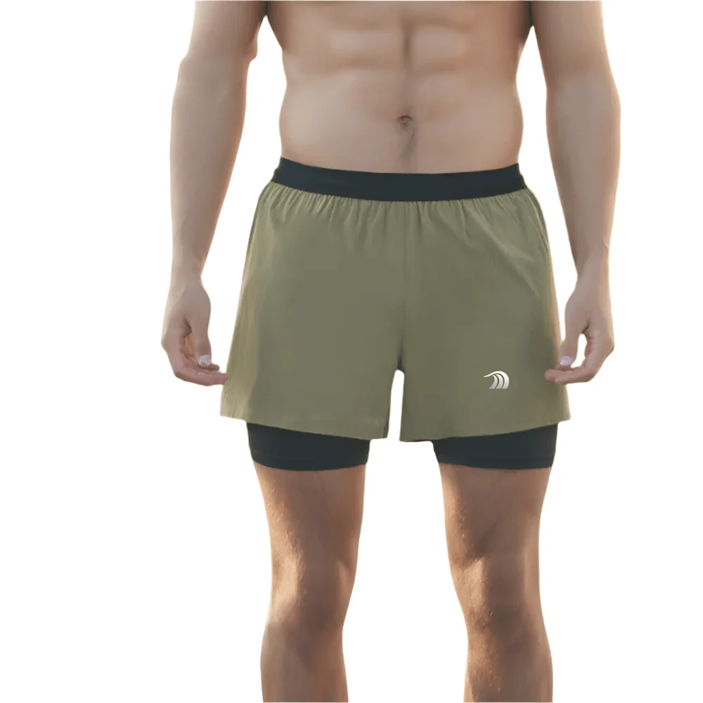 Faux Two Piece Quick Dry Sports Shorts - Imagen 6