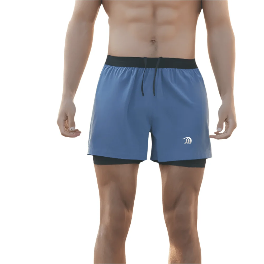 Faux Two Piece Quick Dry Sports Shorts - Imagen 2