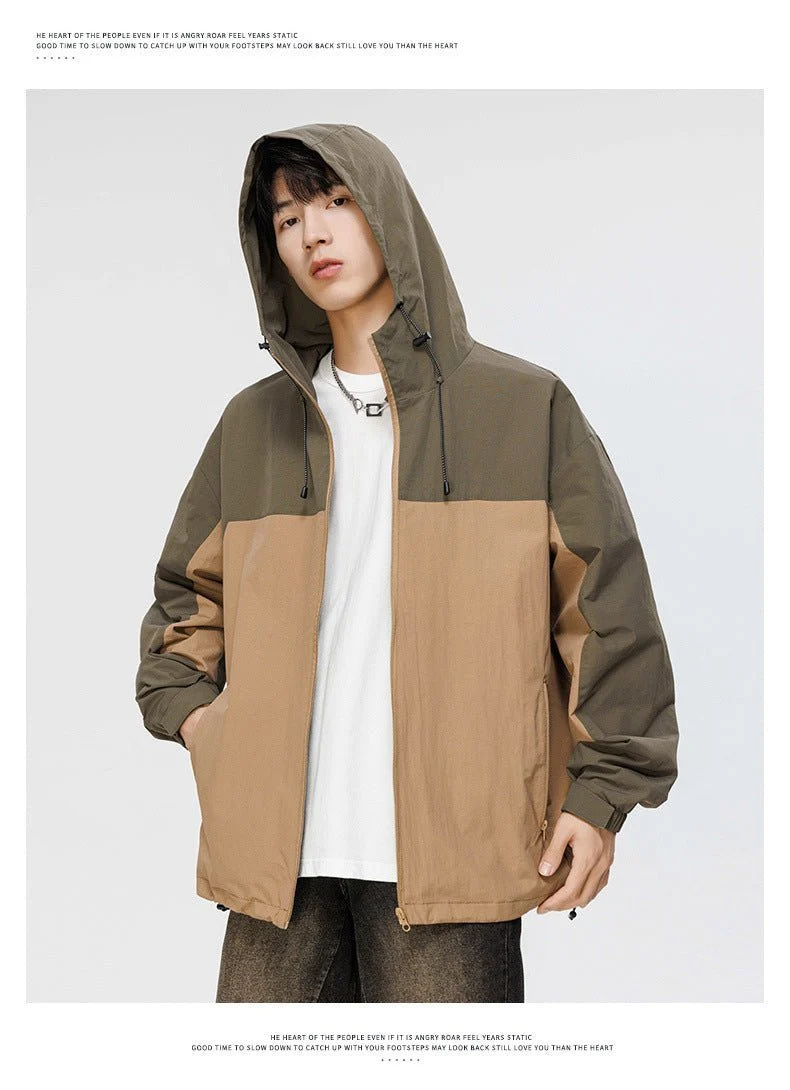 Men's Waterproof Colorblock Jacket - Imagen 6