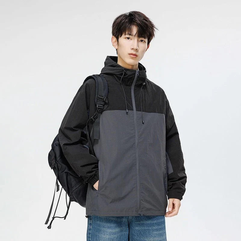 Men's Waterproof Colorblock Jacket - Imagen 4