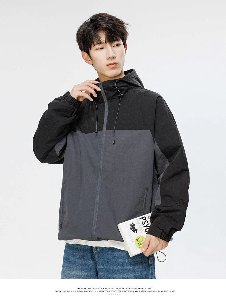 Men's Waterproof Colorblock Jacket - Imagen 7