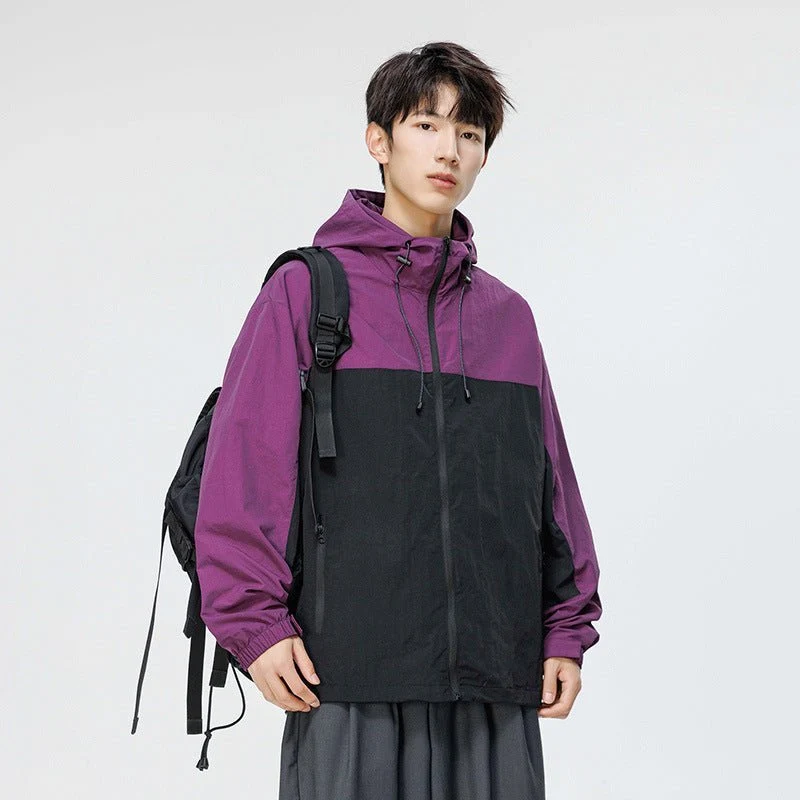 Men's Waterproof Colorblock Jacket - Imagen 3