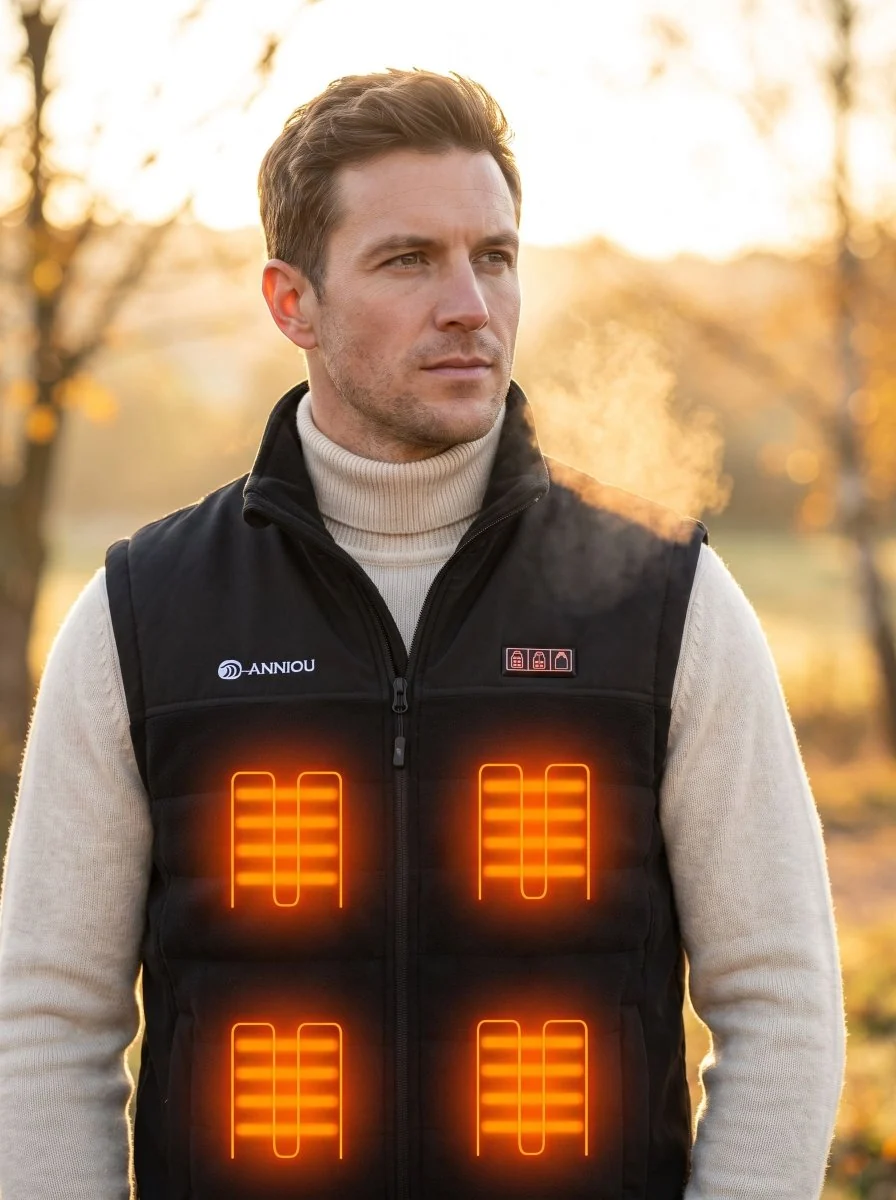 Men's Fleece Heated Vest - Imagen 4