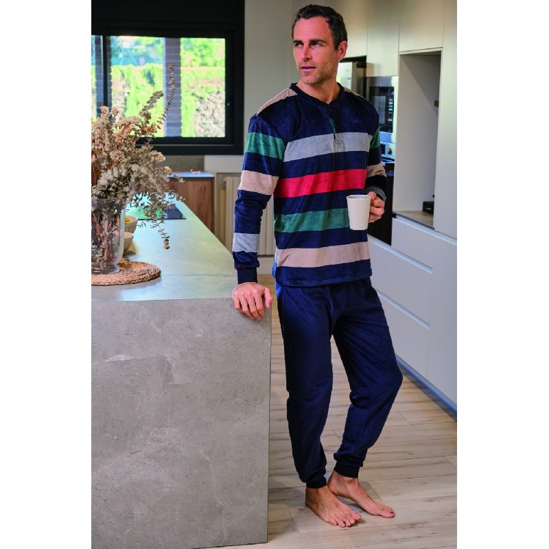 Pijama Hombre Spandex Rayas de Muslher. 255615 - Imagen 2