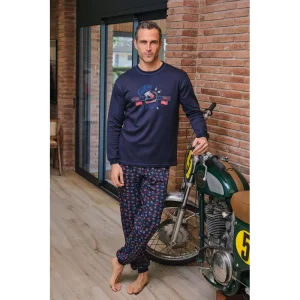 Pijama Hombre Interlock Estampado Casco de Muslher. 255628
