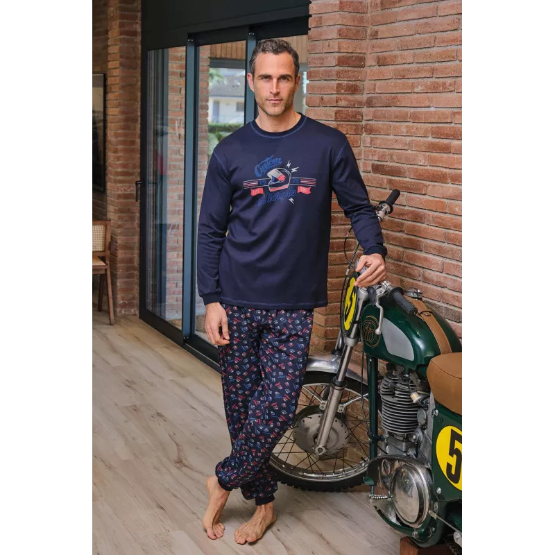 Pijama Hombre Interlock Estampado Casco de Muslher. 255628