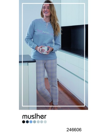 Pijama Punto Milano Estampado Muslher. 246606 - Imagen 2