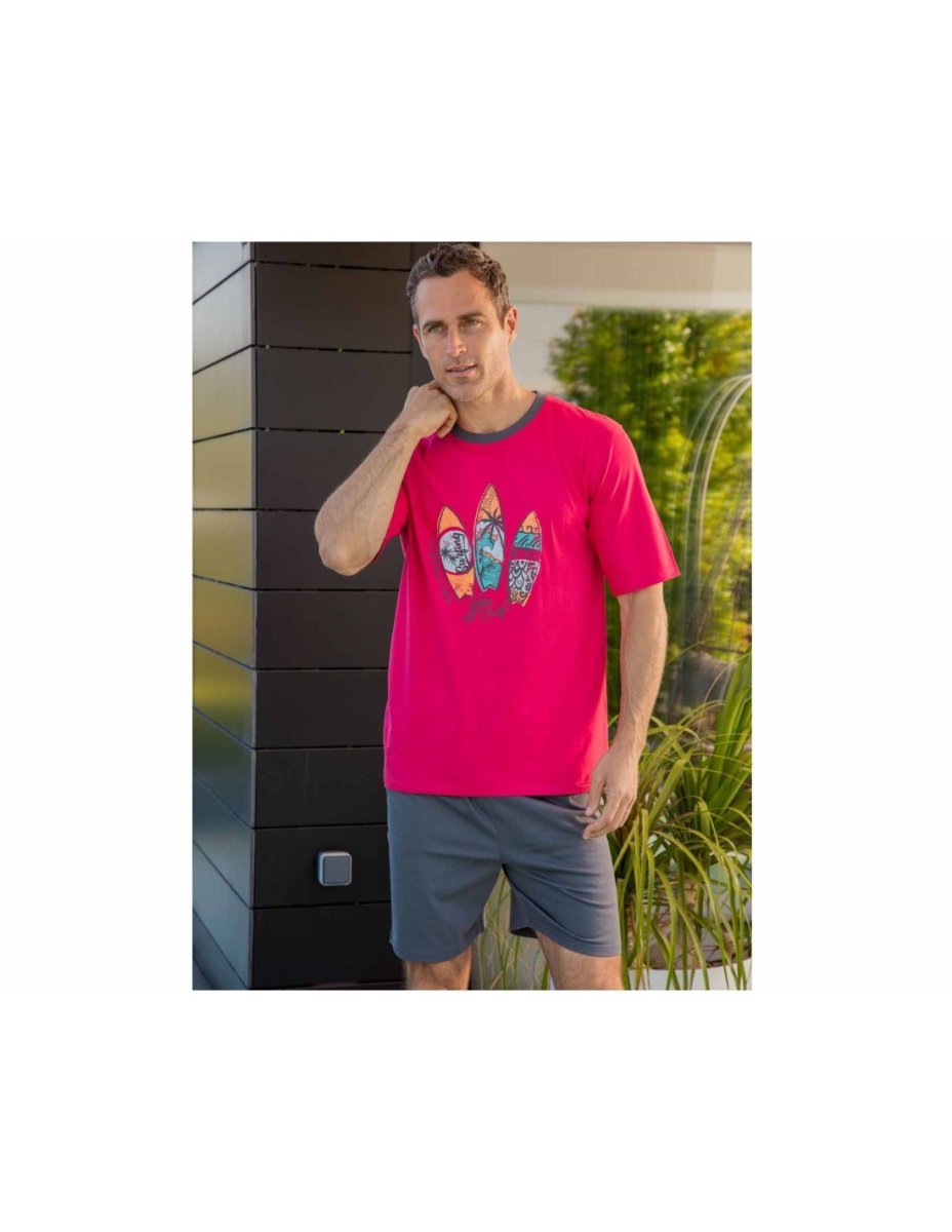 Pijama Corto Verano Algodón Born to Surf de Muslher. 255016
