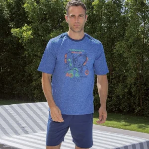 Pijama Corto Hombre Punto Liso de Muslher. 255013