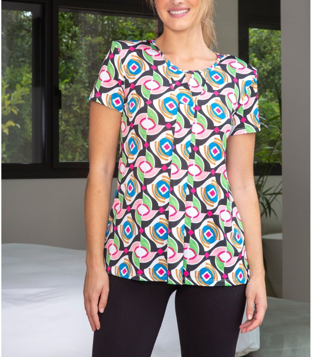 Blusa Manga Corta Estampado Étnico Muslher. 249206