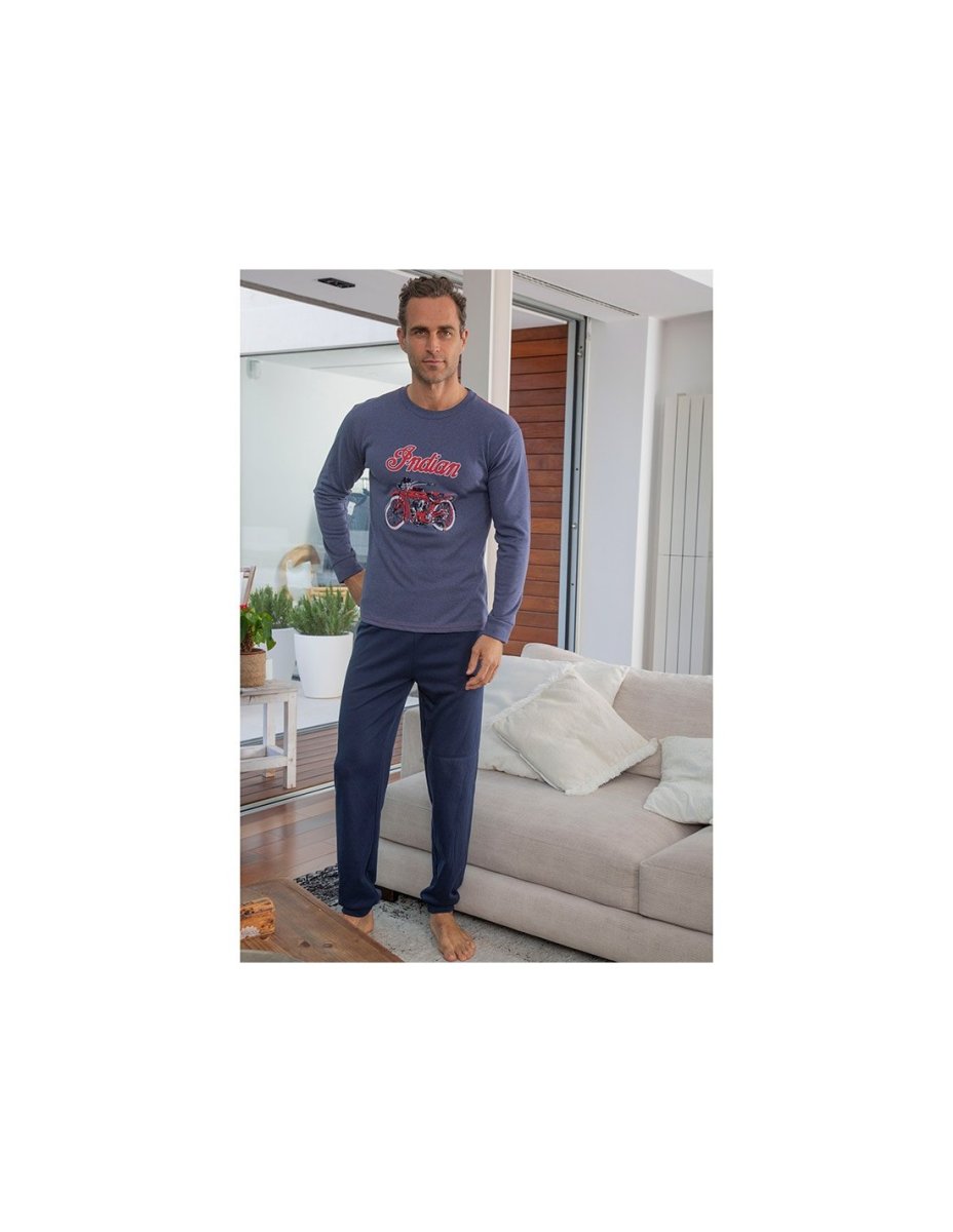 Pijama Largo Hombre Invierno Muslher 245640 Interlock - Imagen 2