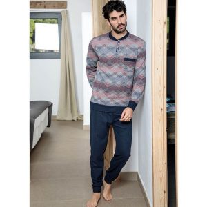 Muslher Invierno. Pijama Largo Punto Milano Hombre. 225626.