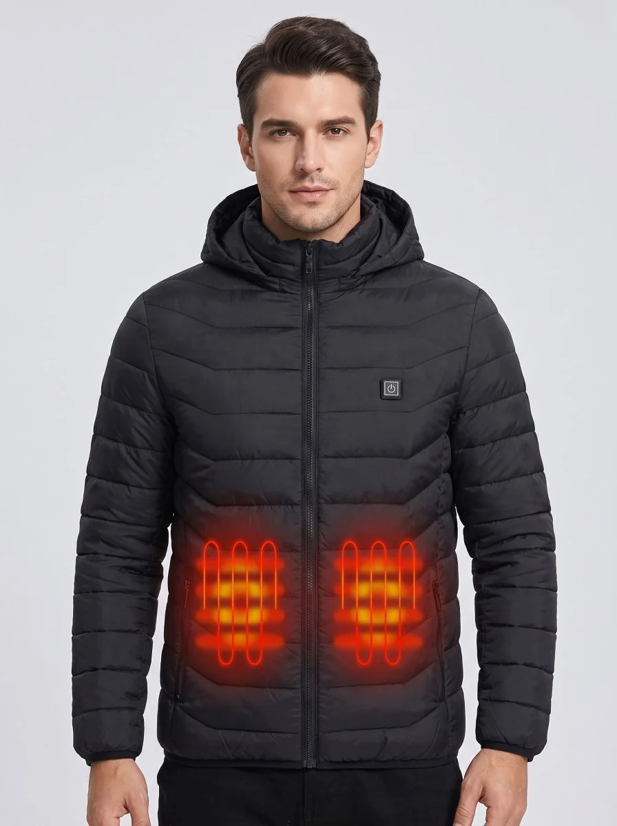 Men's Duck Down Heated Puffer Jacket - Imagen 3
