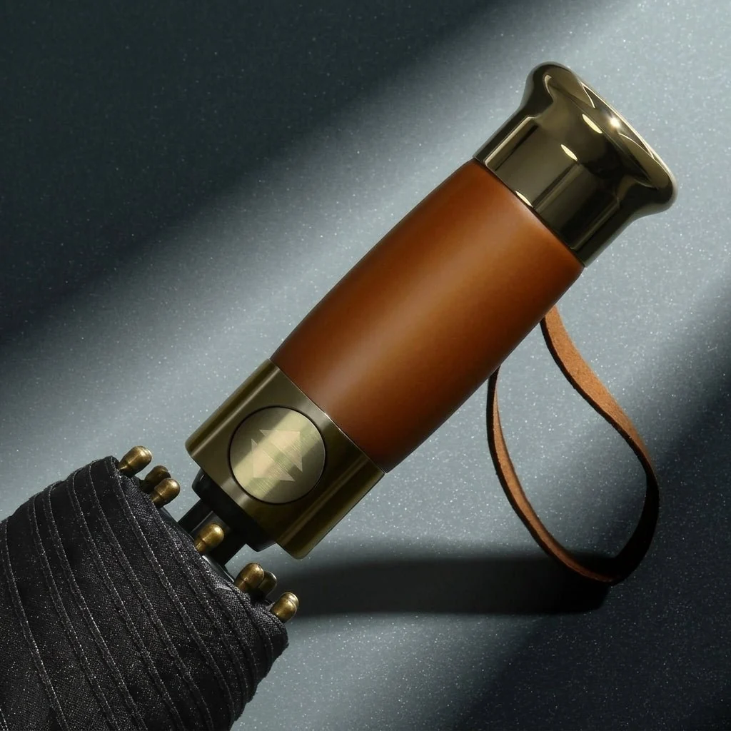 Wooden Handle Business Umbrella UPF 50+ - Imagen 4
