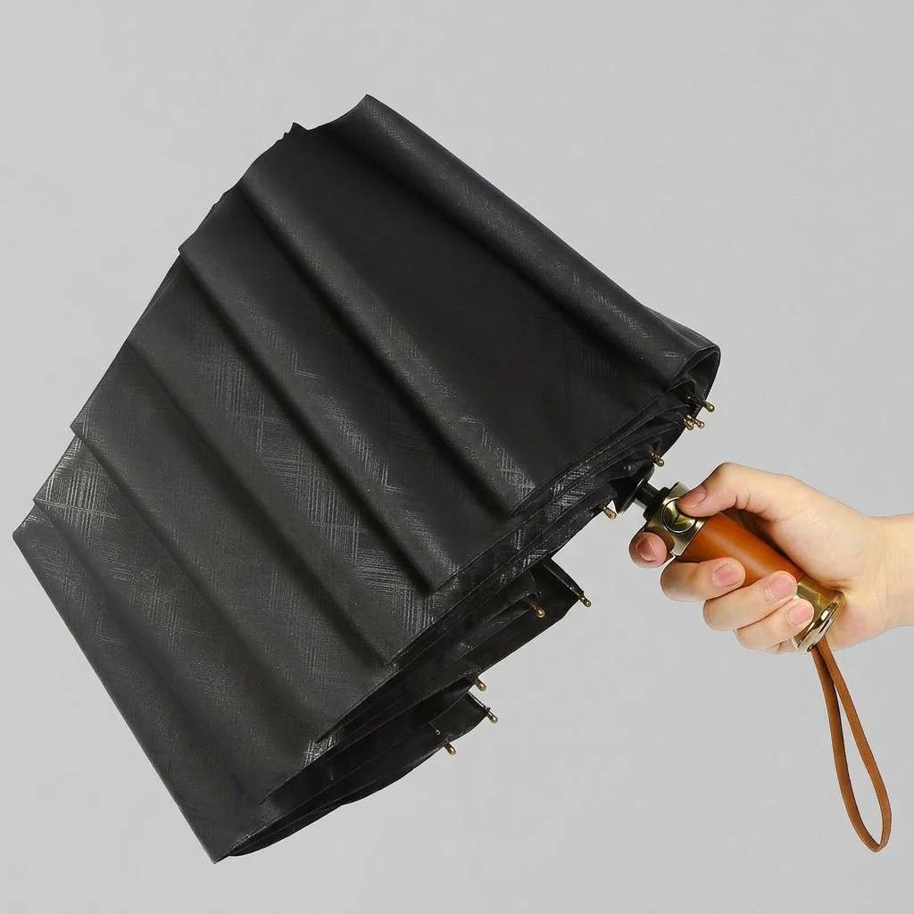 Wooden Handle Business Umbrella UPF 50+ - Imagen 5