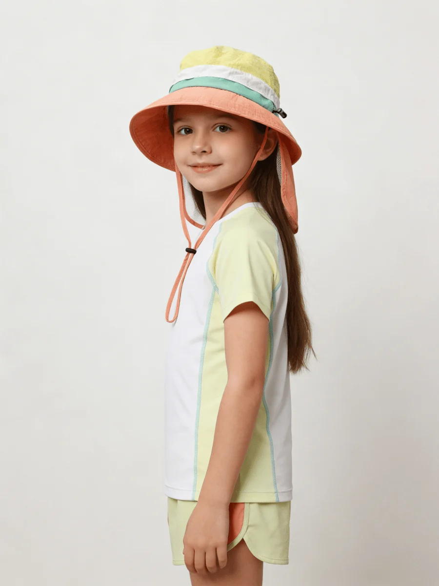 UPF 50+ Color-Block Kids’ Bucket Hat - Imagen 2