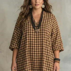 Mila | Vestido Maxi a Cuadros