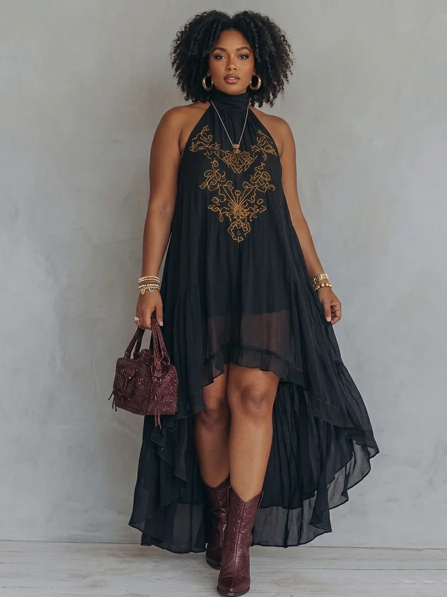 Zahara | Vestido Maxi Bordado - Imagen 8