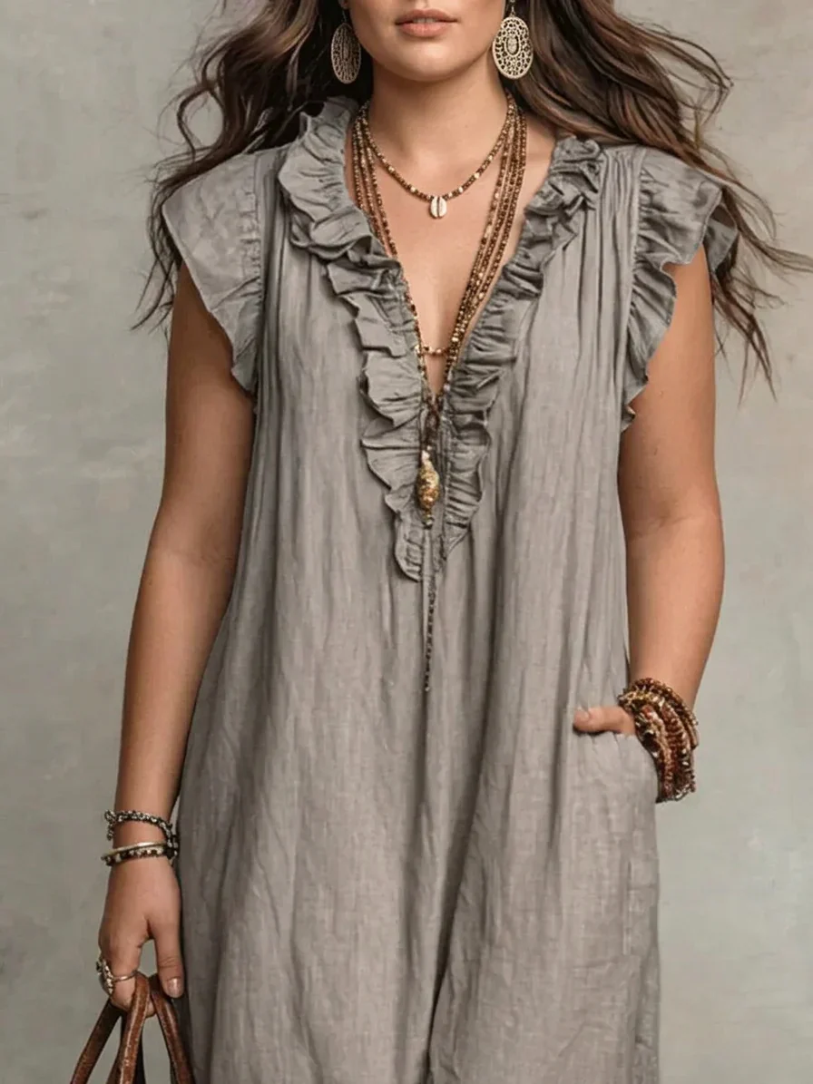 Sienna | Vestido Maxi Bohemio con Volantes - Imagen 4