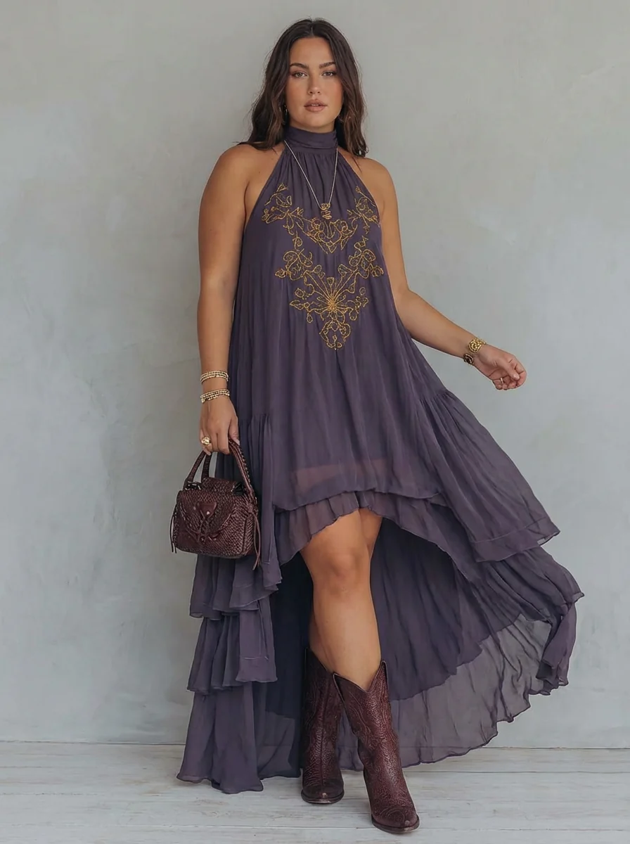 Zahara | Vestido Maxi Bordado - Imagen 7