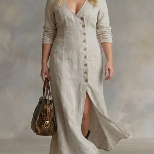 Elara | Vestido Maxi Abotonado