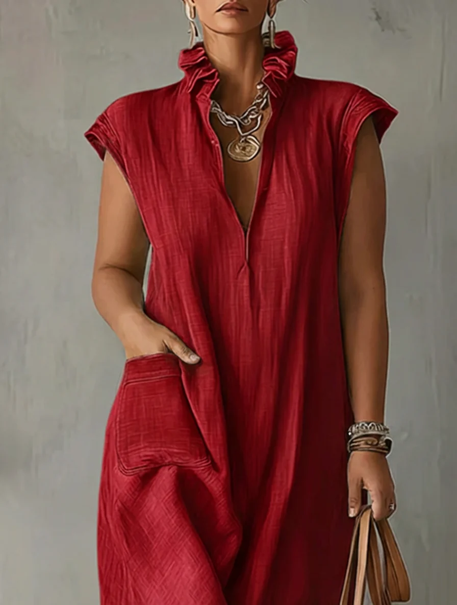 Elara | Vestido Maxi Primaveral con Volantes