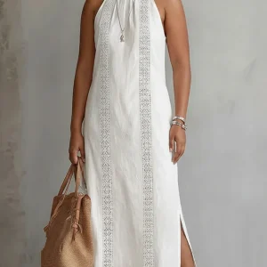 Celine | Vestido Midi Sin Mangas de Encaje