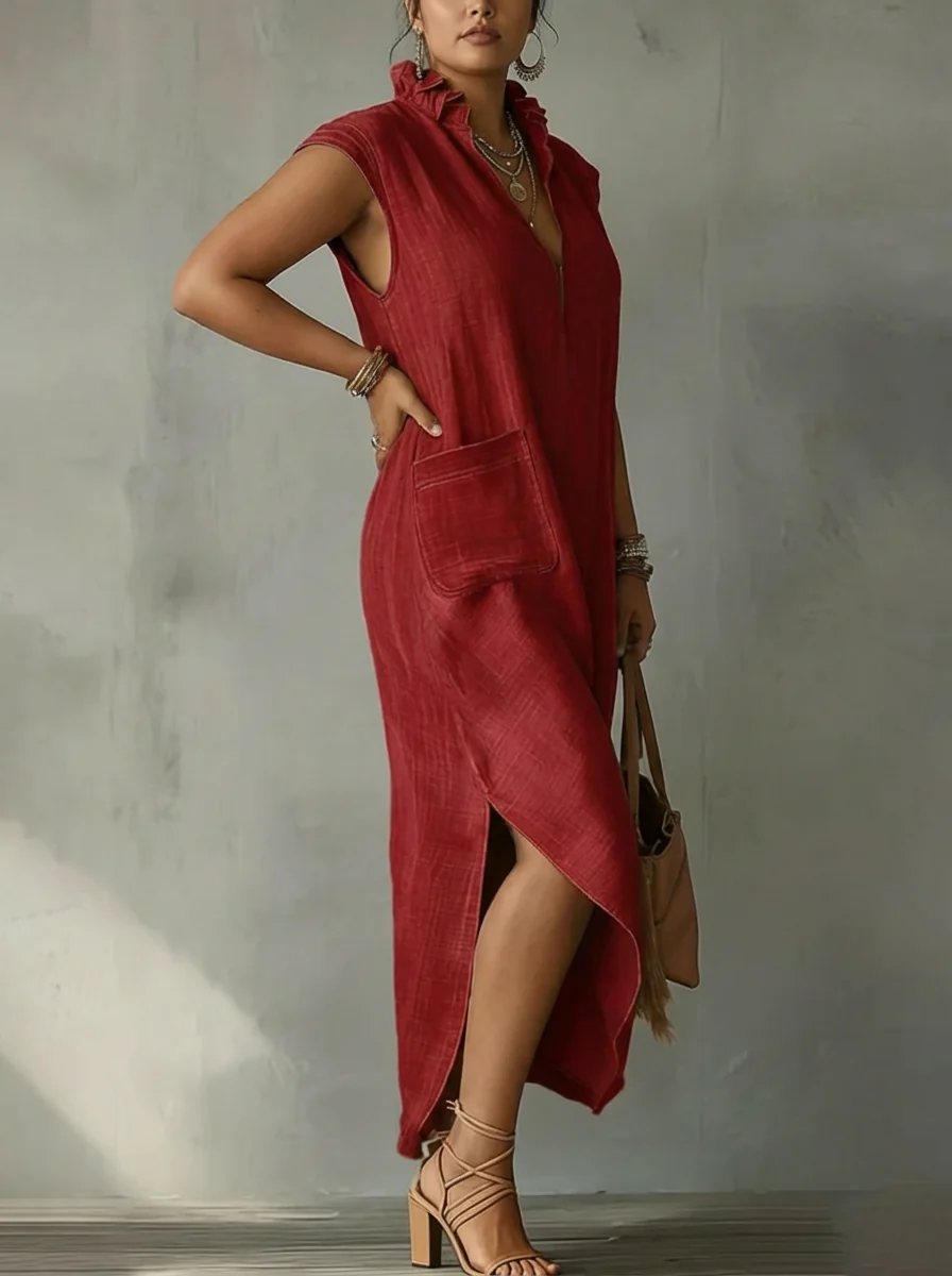 Elara | Vestido Maxi Primaveral con Volantes - Imagen 4