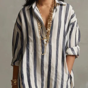 Liora | Vestido maxi oversize a rayas
