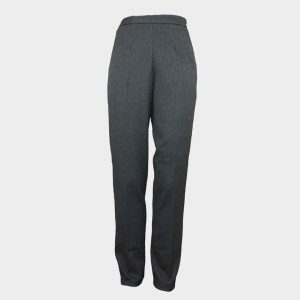 Pantalón punto de mujer con cinturilla delante y goma detrás y bolsillos. INVIERNO. Estampado espiga