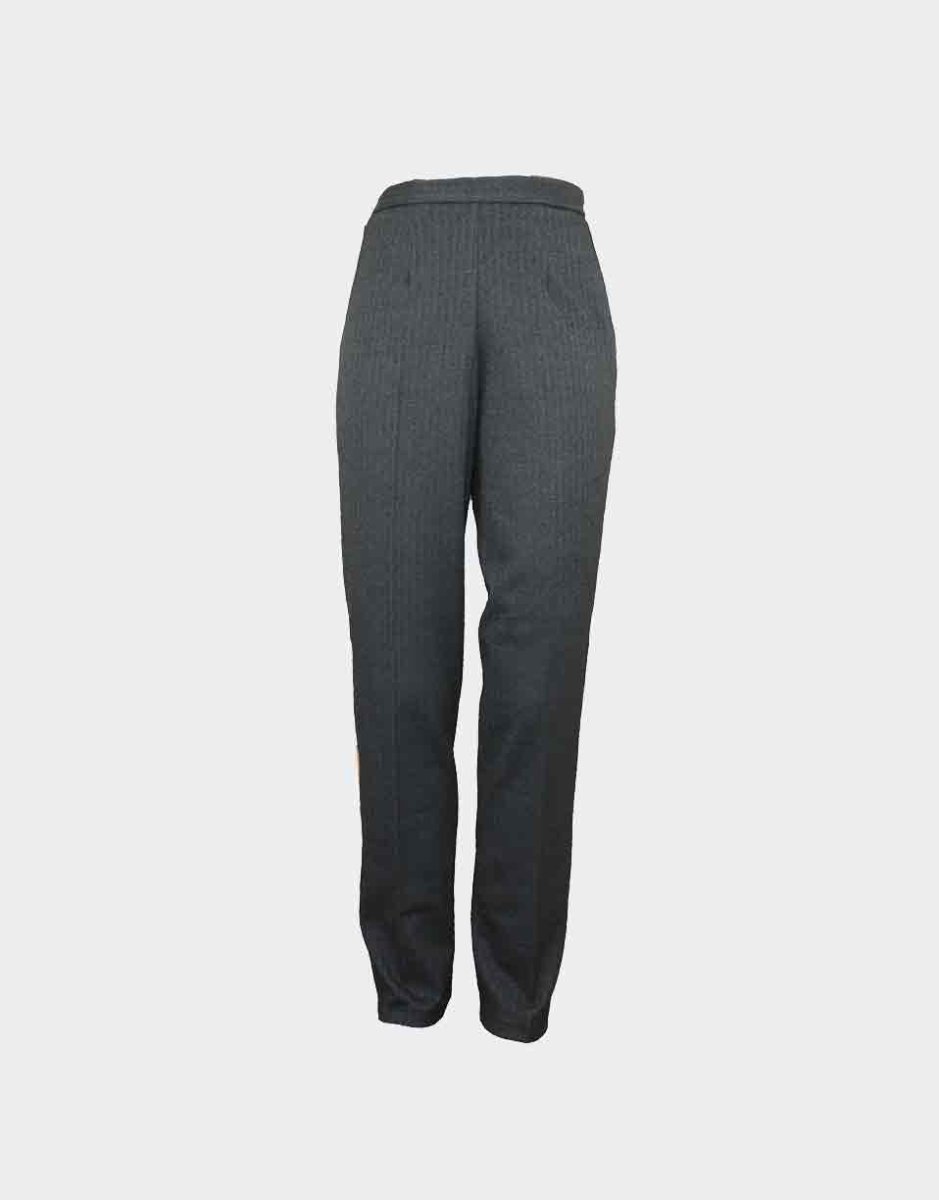Pantalón punto de mujer con cinturilla delante y goma detrás y bolsillos. INVIERNO. Estampado espiga