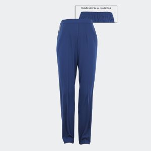 Pantalón mujer punto fino con cinturilla delante y goma detrás y bolsillos. VERANO